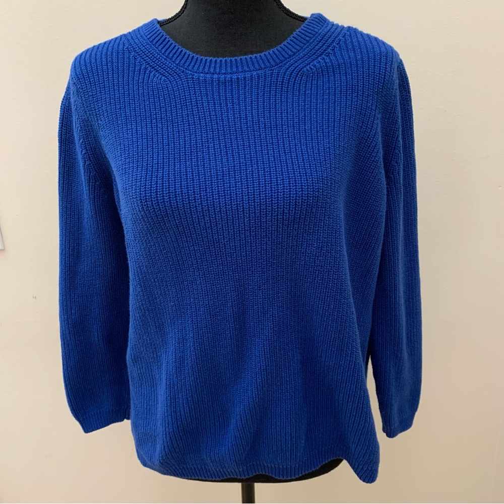 525 America Blue Knit Sweater Size M